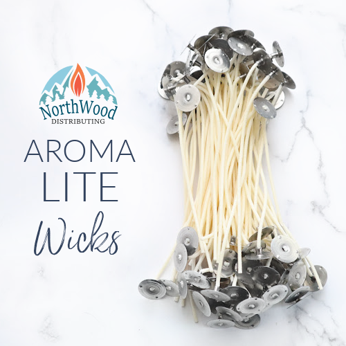 6" Aroma-Lite Candle Wicks - Braided Cored Wicks