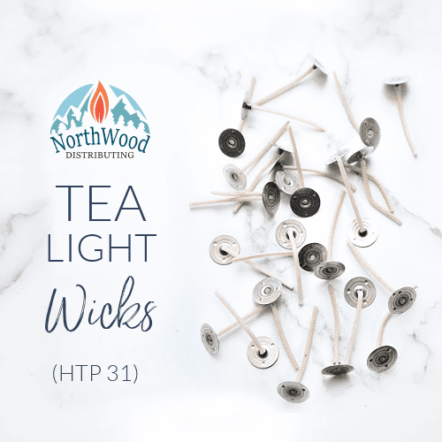 Tea Light Wicks - HTP 31 Tealight Wicks - Natural Wax