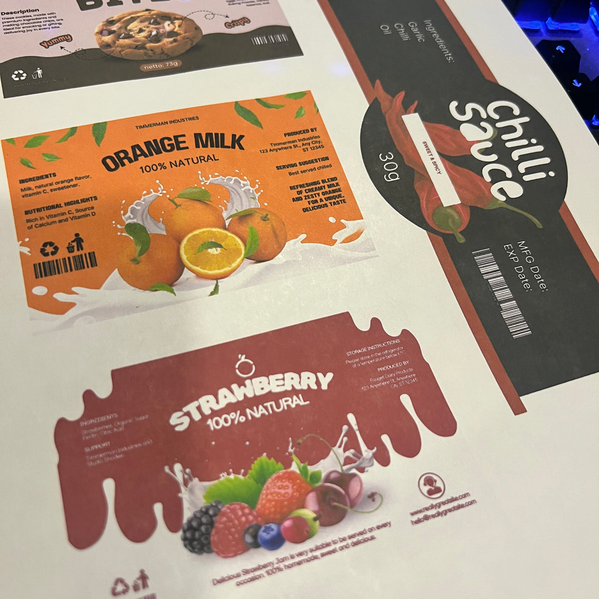 Product labels - Premium matte