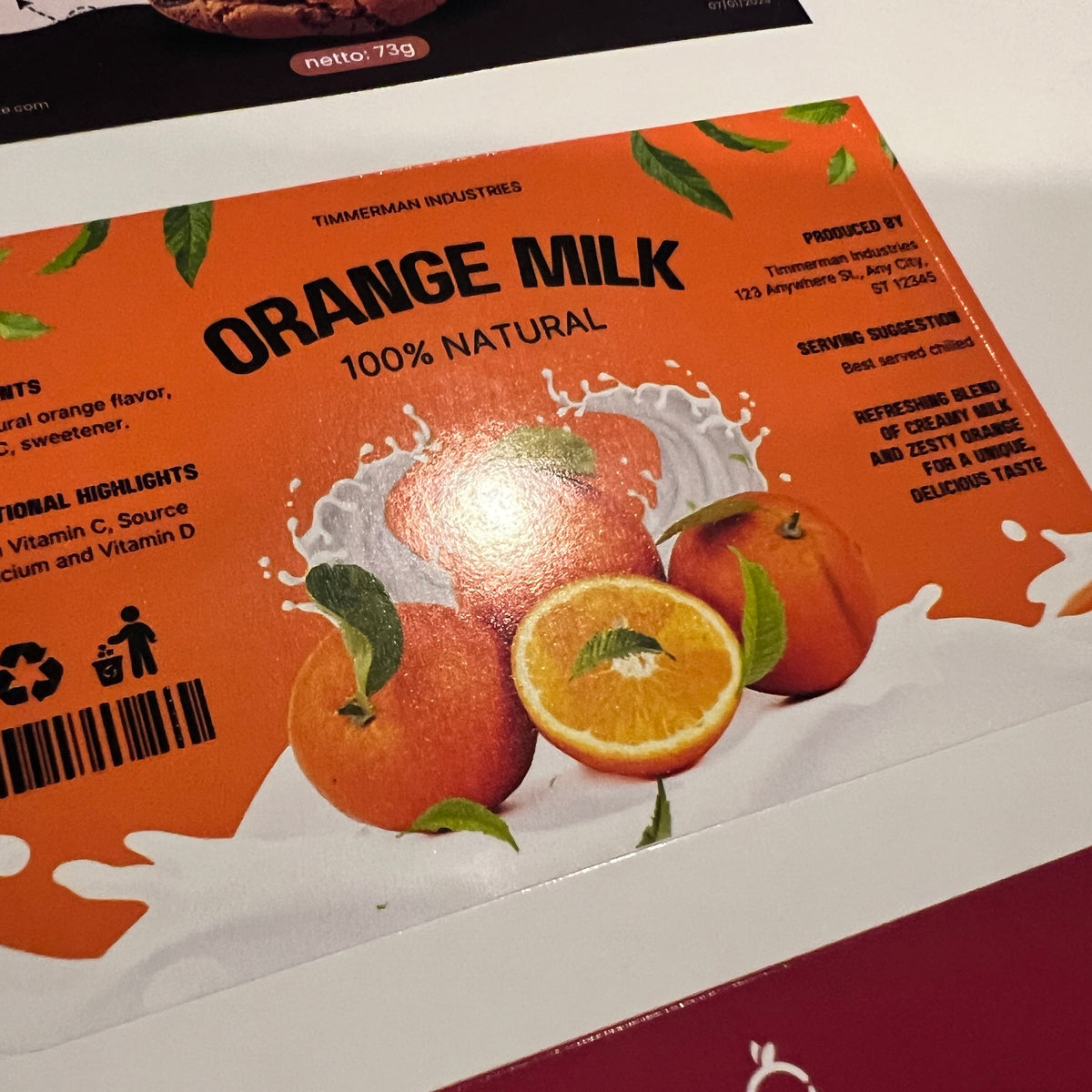 Product labels - Waterproof glossy