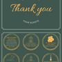 Printed Green & Yellow Melt Care Cards | 50