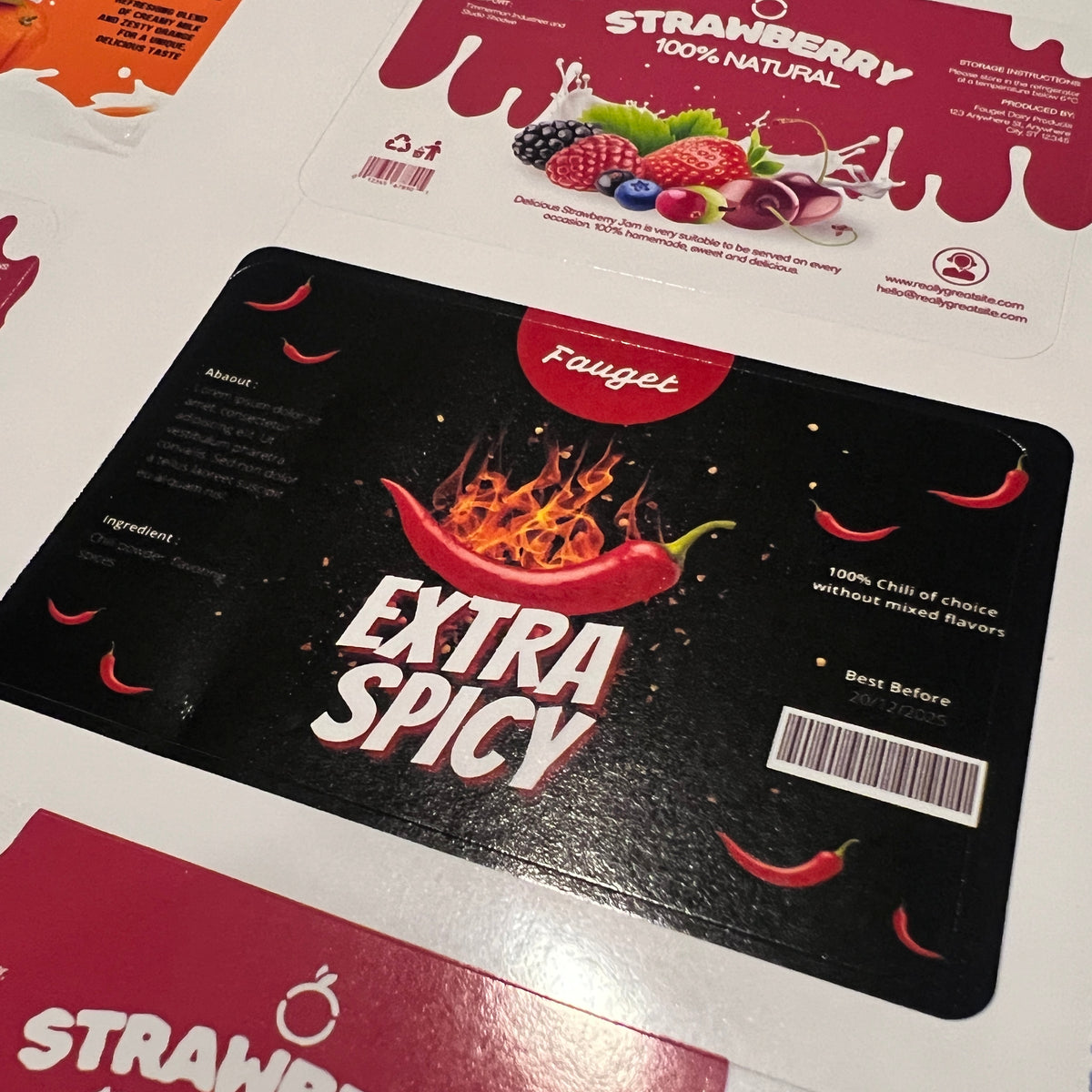 Product labels - Waterproof glossy