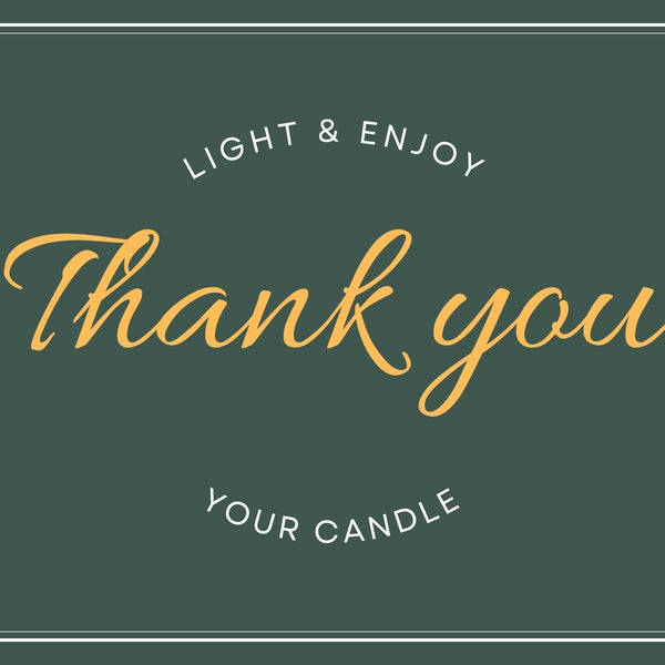 Printed Green & Yellow Candle Care Cards | 50