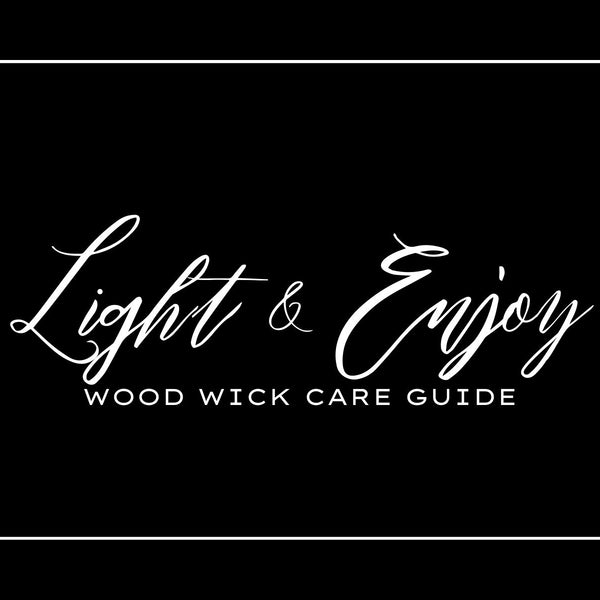 Printed Black and white wood wick Care Cards | 50