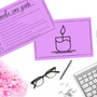 Digital Candle Care Cards | Lavender
