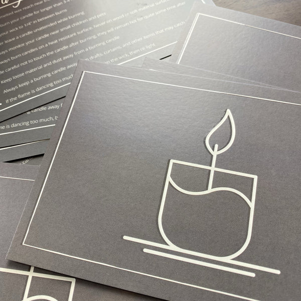 Printed Candle Care Cards | 100